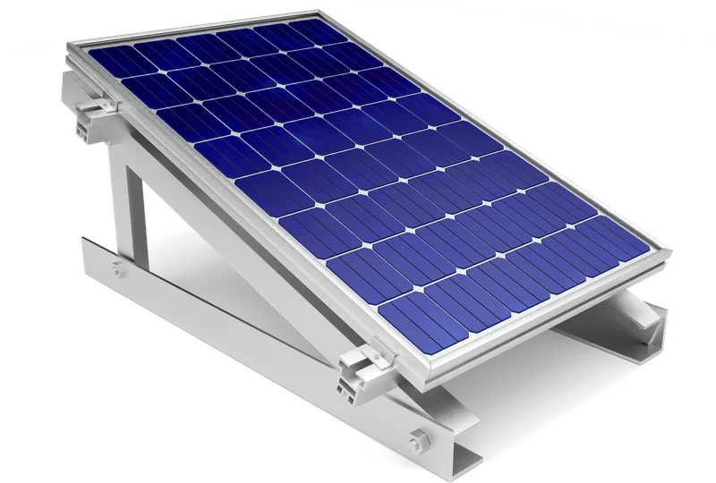 Solar panel on a bolted aluminium mounting structure